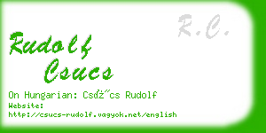 rudolf csucs business card